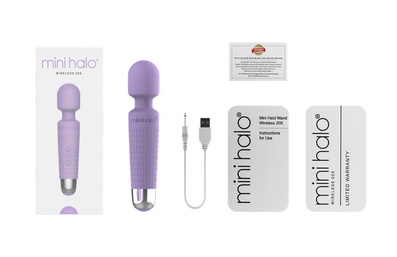 Viben Mini Halo Lilac Wand Massager – Rechargeable, Multi-Speed, Waterproof