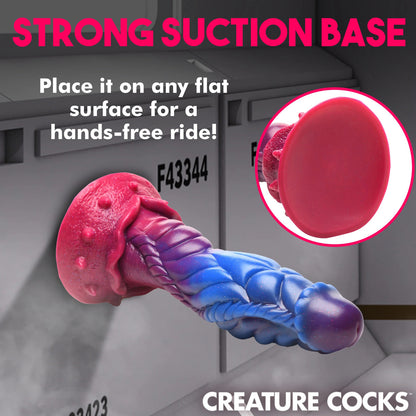 XR Brands Intruder Alien Silicone Dildo – Multi-Color with Suction Cup Base