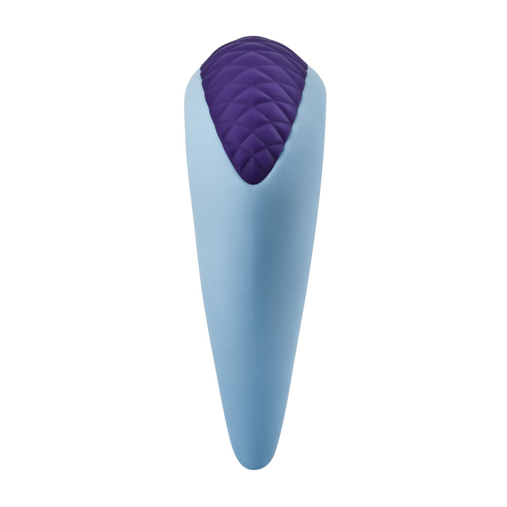 Femme Funn Volea Vibrating Massager with Fluttering Tip – Light Blue / Dark Purple
