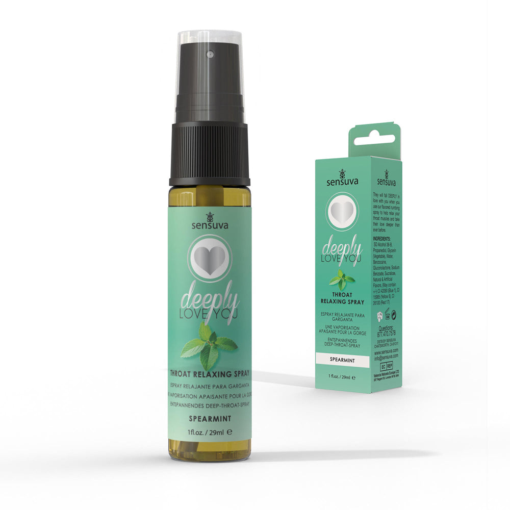 Sensuva Deeply Love You Throat Relaxing Spray – Spearmint – 1 Fl. Oz.