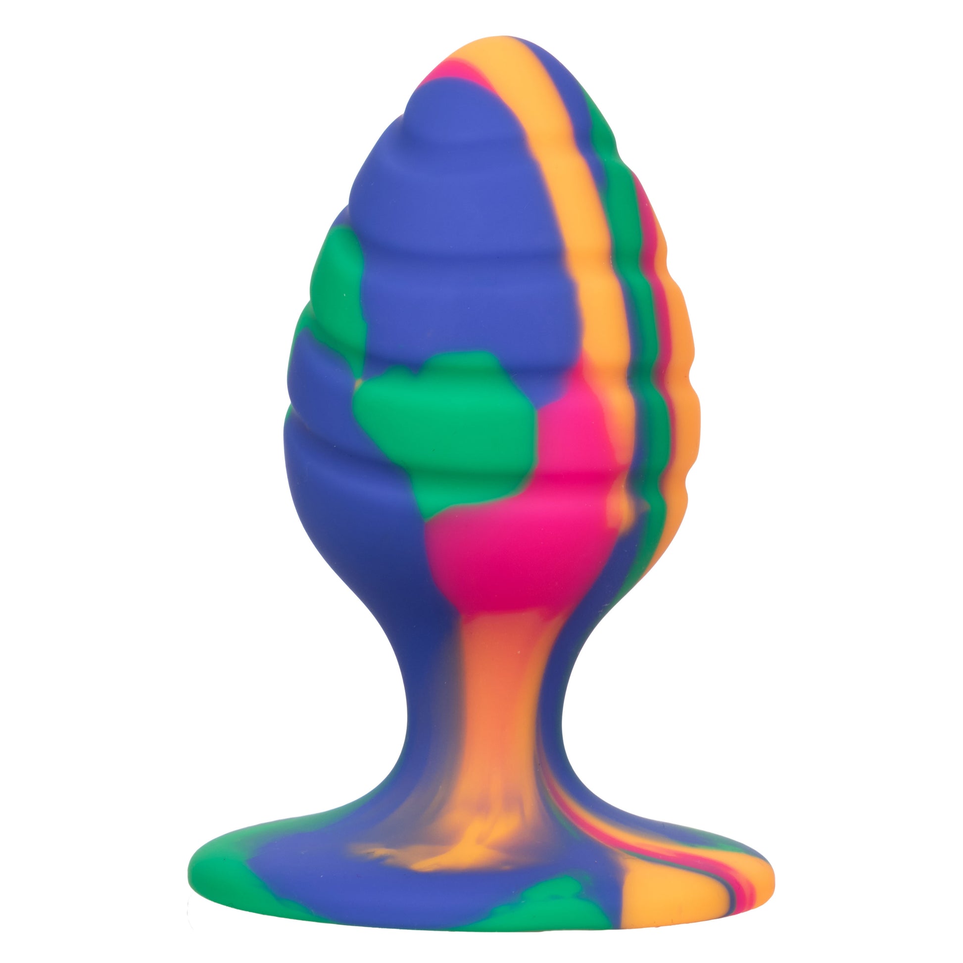 CalExotics Cheeky Medium Swirl Tie-Dye Plug with Suction Cup Base - Multi