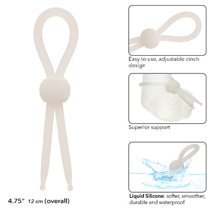 Alpha Liquid Silicone Lasso – Adjustable Comfort Enhancer – White