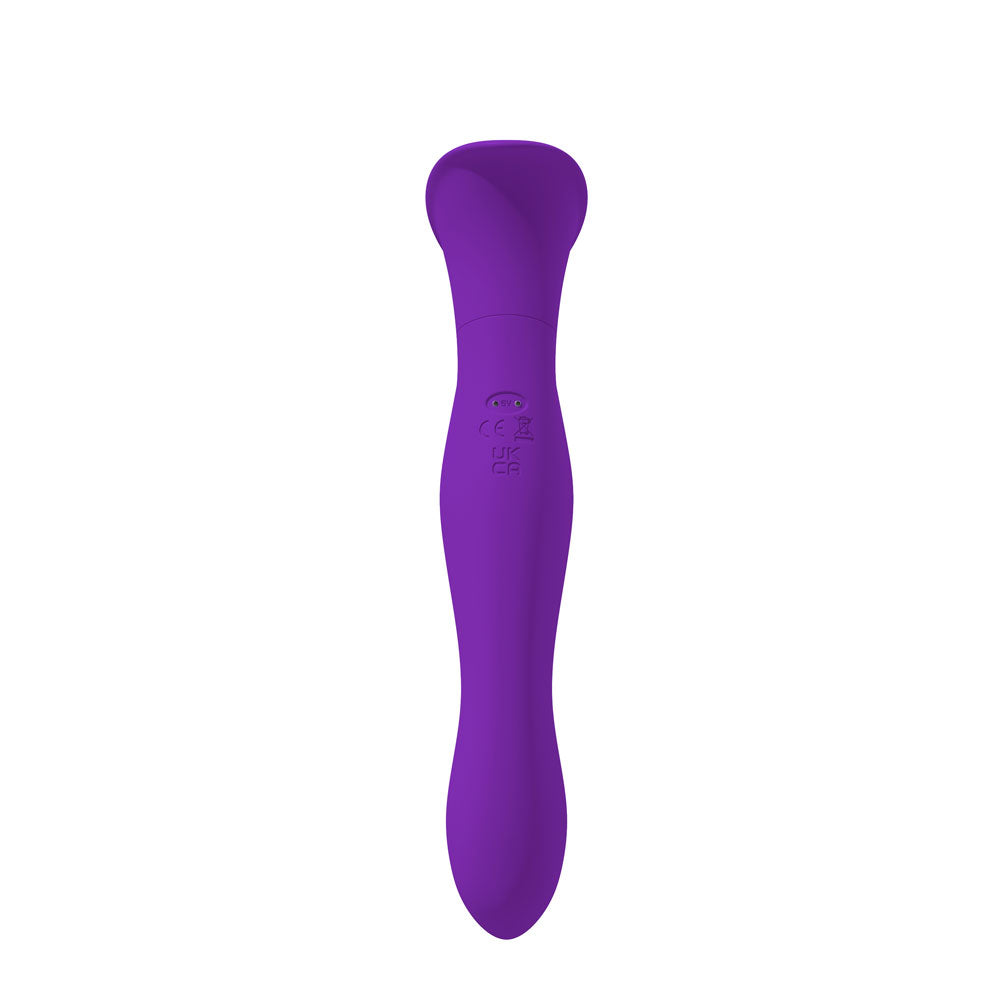 Petallux Clitoral Stimulator - Dual-Ended Waterproof Silicone Vibrator - Purple