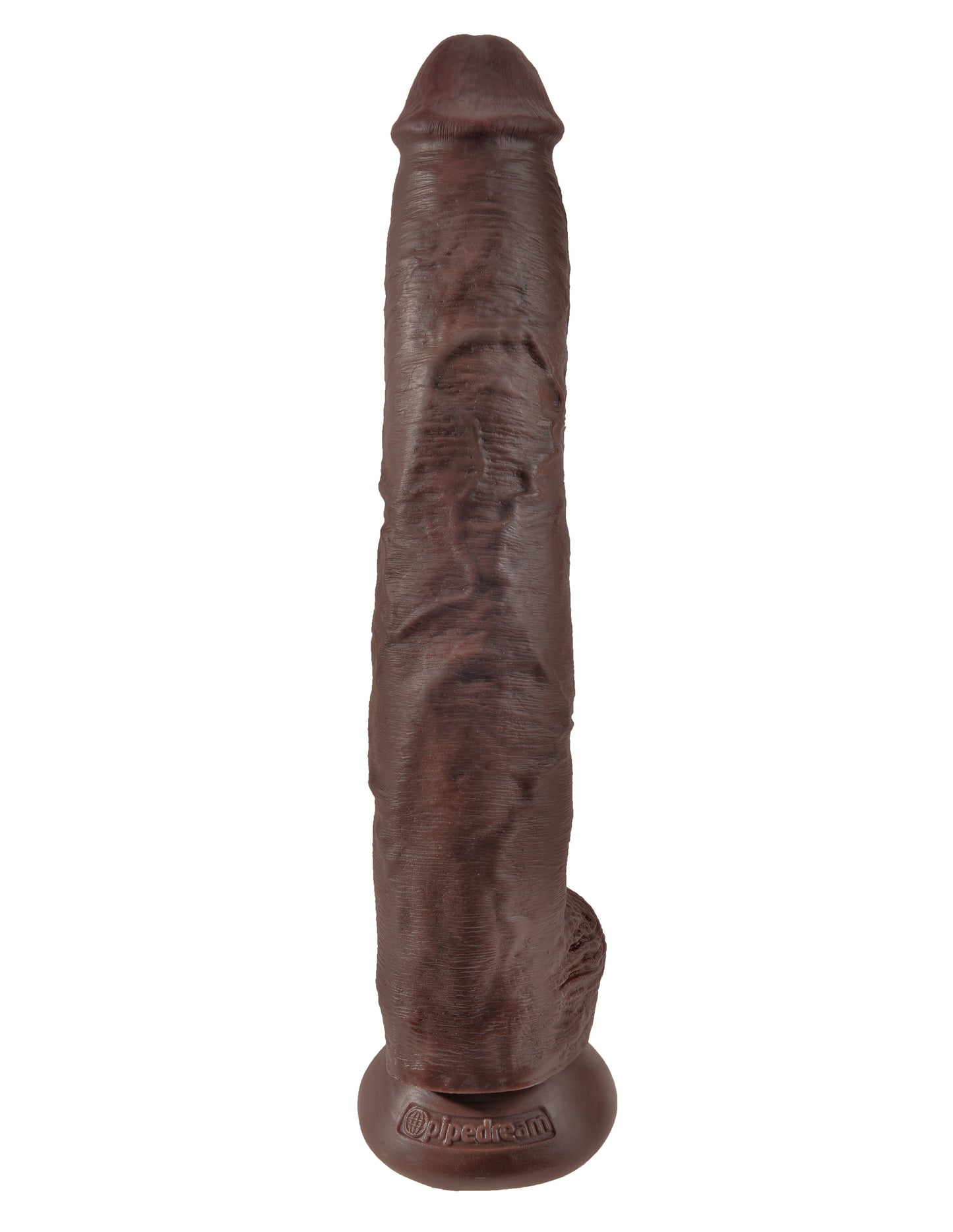 King Cock 14 Inch Cock With Balls - Realistic Brown Dildo with Suction Cup