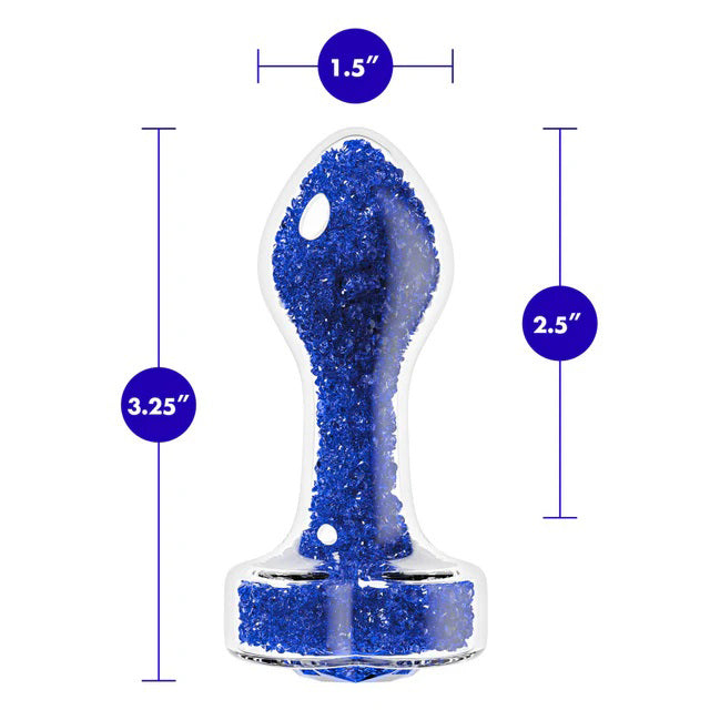 Oh My Gem Prestige Anal Plug - Blue - Premium Borosilicate Glass