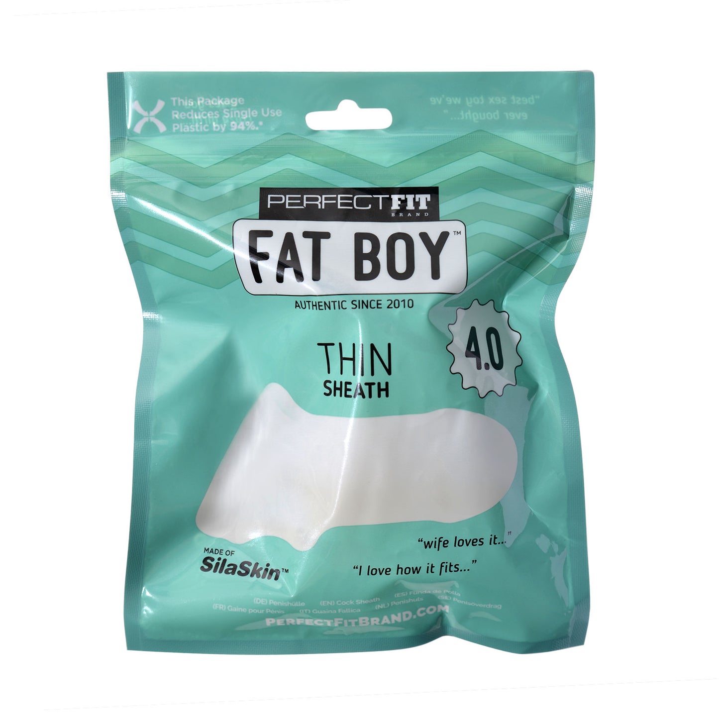 Fat Boy 4.0 Thin Sheath - Clear - Girth-Enhancing Male Sheath