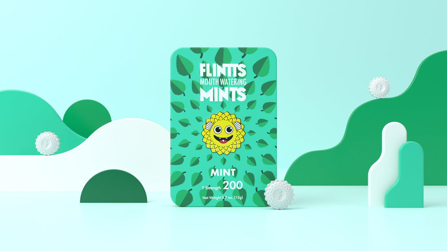 Flintts Mouth Watering Mints F-Strength - Spearmint Flavor