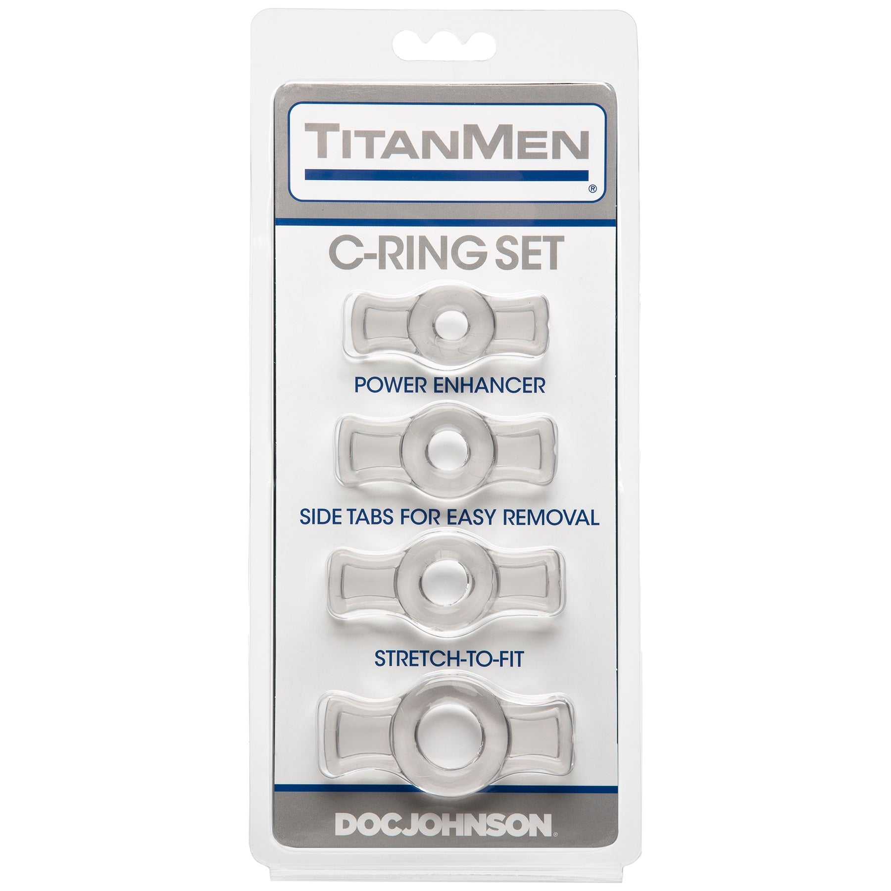 Titanmen Tools Cock Ring Set - Adjustable Clear Rings