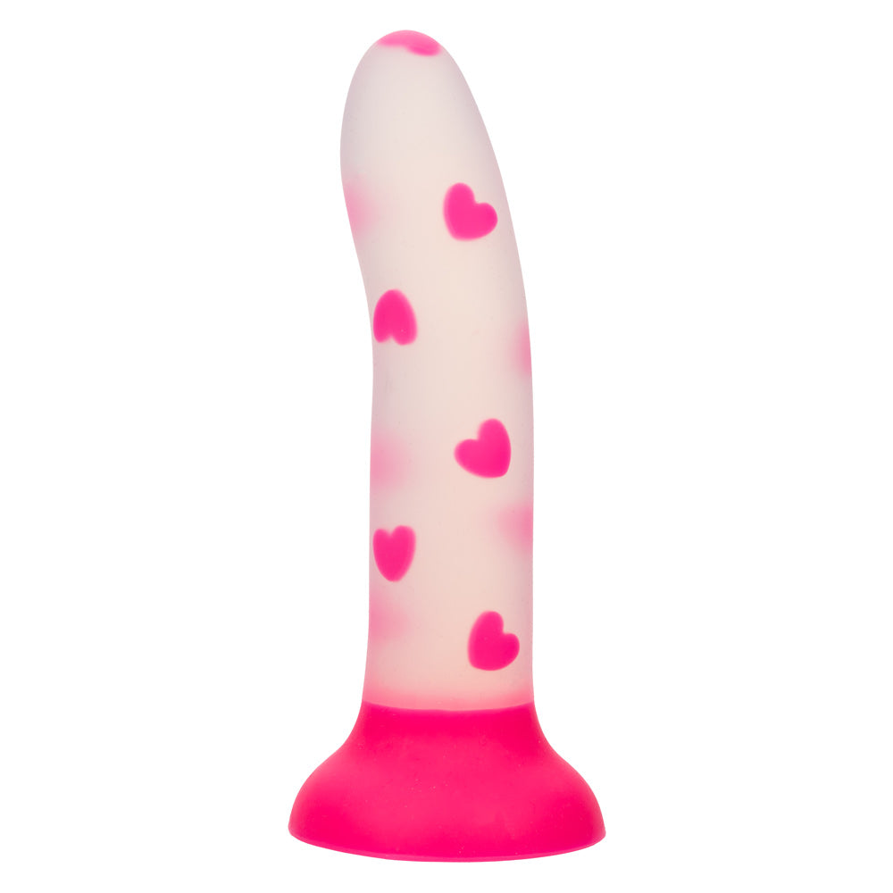 CalExotics Glow Stick Heart - Pink Silicone Toy with Glow-in-the-Dark Feature