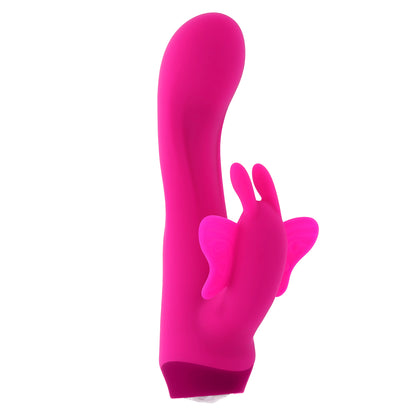 Evolved Novelties Butterfly Love Pink Vibrator with Butterfly Stimulator