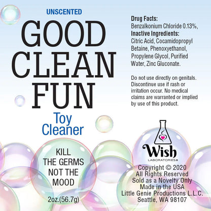 Good Clean Fun Toy Cleaner - Natural - 2 Fl Oz - Disinfectant for Personal Pleasure Toys