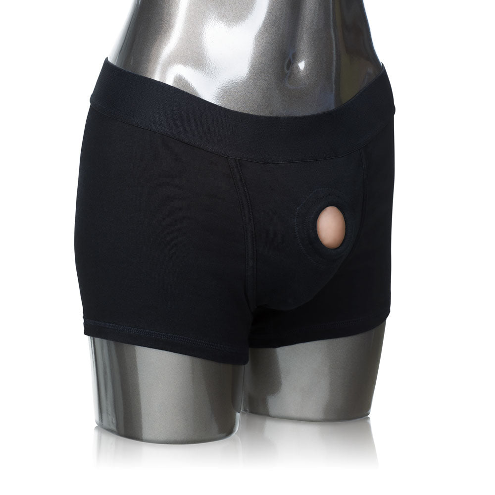 CalExotics Packer Gear Black Boxer Brief Harness 2XL/3XL – Soft Cotton/Spandex, Supportive Design