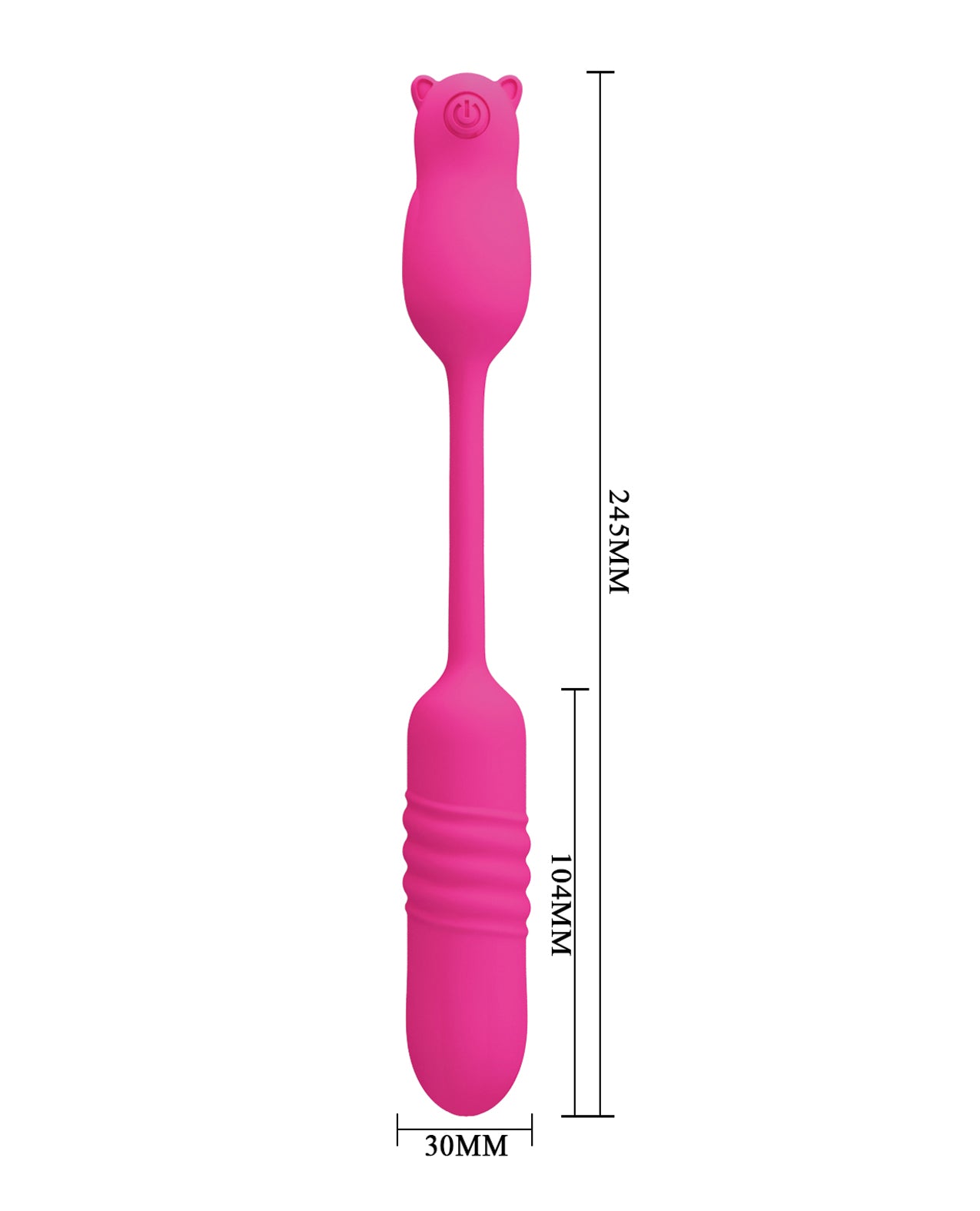 Pretty Love Nobikuma Thrusting Egg - Fuchsia - Silicone Multi-Function Vibrator
