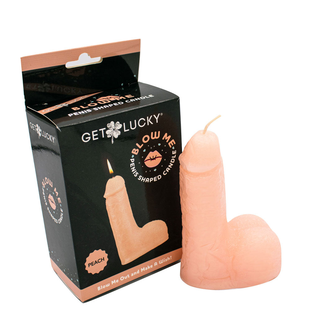 Viben Blow Me Penis Candle – Peach