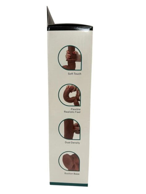 Real Skin 12 Dual Layer Dildo - Light Brown - Waterproof