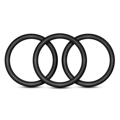 Blush Performance Vs3 Pure Premium Silicone Cockrings – Large – Black
