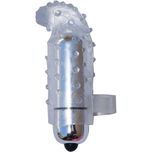 Hott Products Frisky Fingers Light Show Finger Vibe – Clear – Vibrating and Waterproof