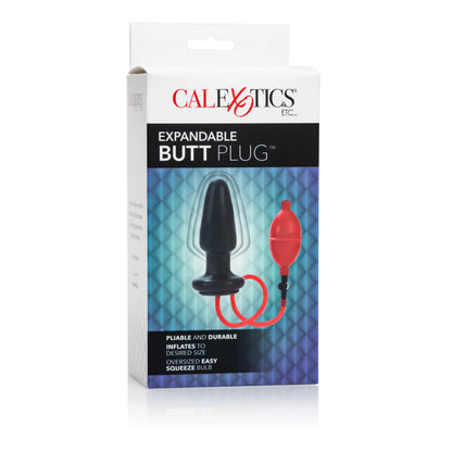 CalExotics Expandable Butt Plug with Push Button Purge Valve – Red