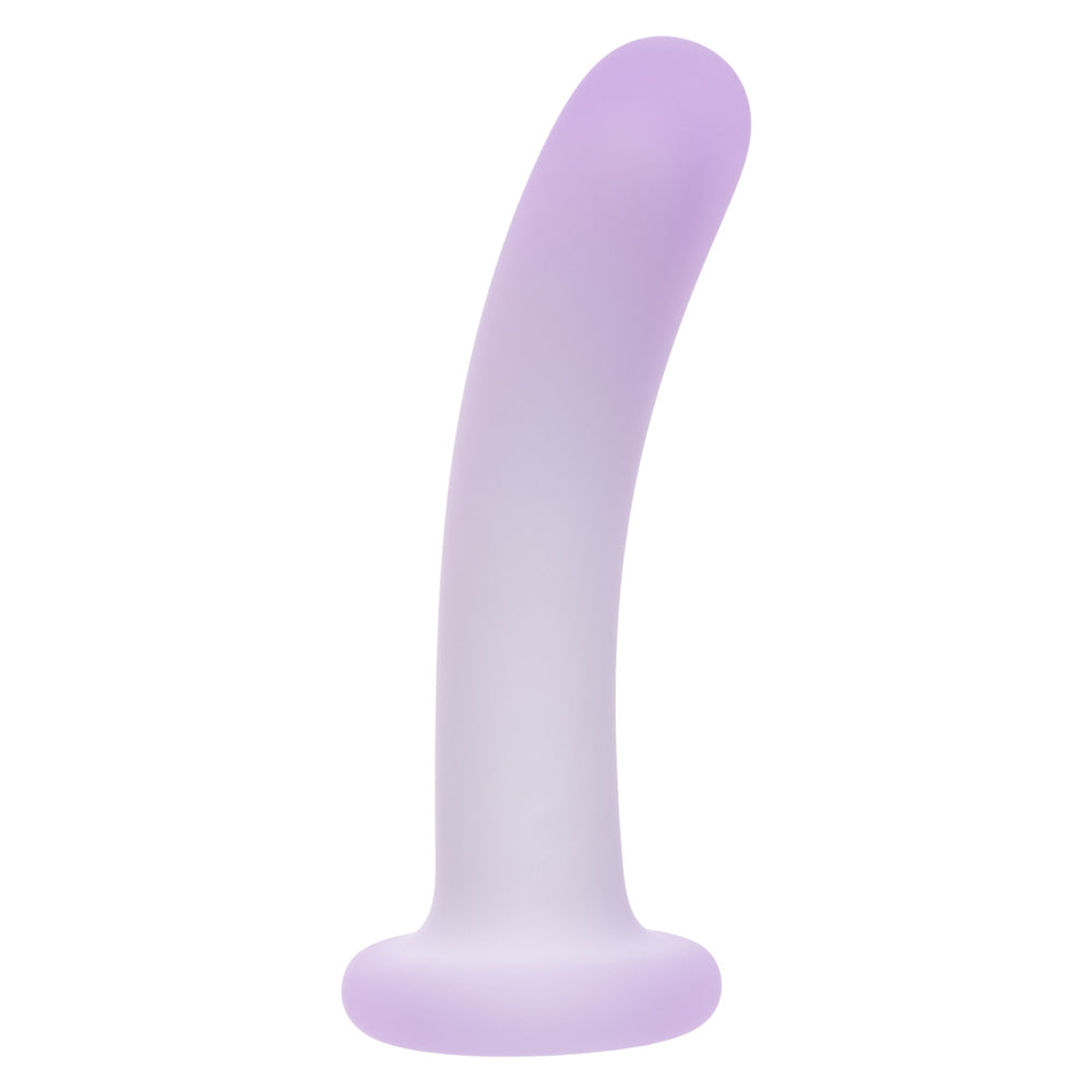 CalExotics Lavender Haze Slender Curved Probe Vibrator, Rechargeable Liquid Silicone, IPX7, Purple