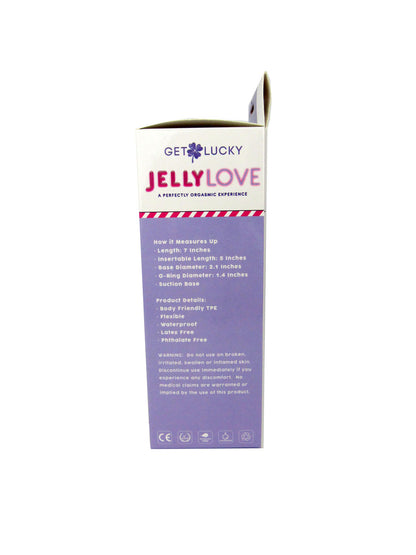 Jelly Love 7" Dildo - Realistic Suction Cup Dildo - Purple