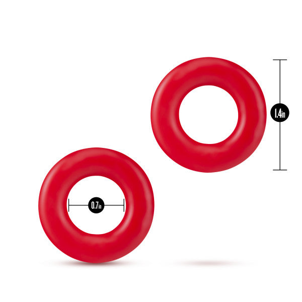 Stay Hard Donut Rings – Red – Stretchy and Durable