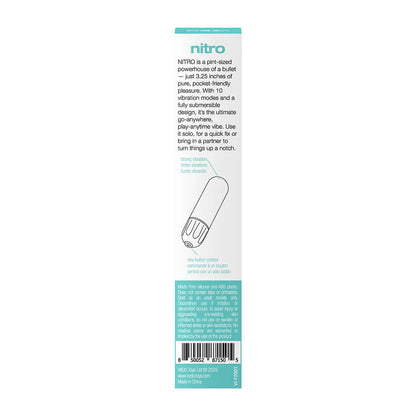 VeDO Nitro Rechargeable Bullet - Multi-Function Waterproof Vibrator - Turquoise