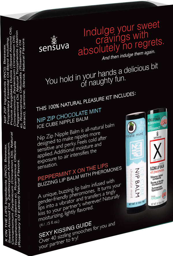 Sensuva Lips and Nips Pleasure Kit – Chocolate-Peppermint Nipple Balm