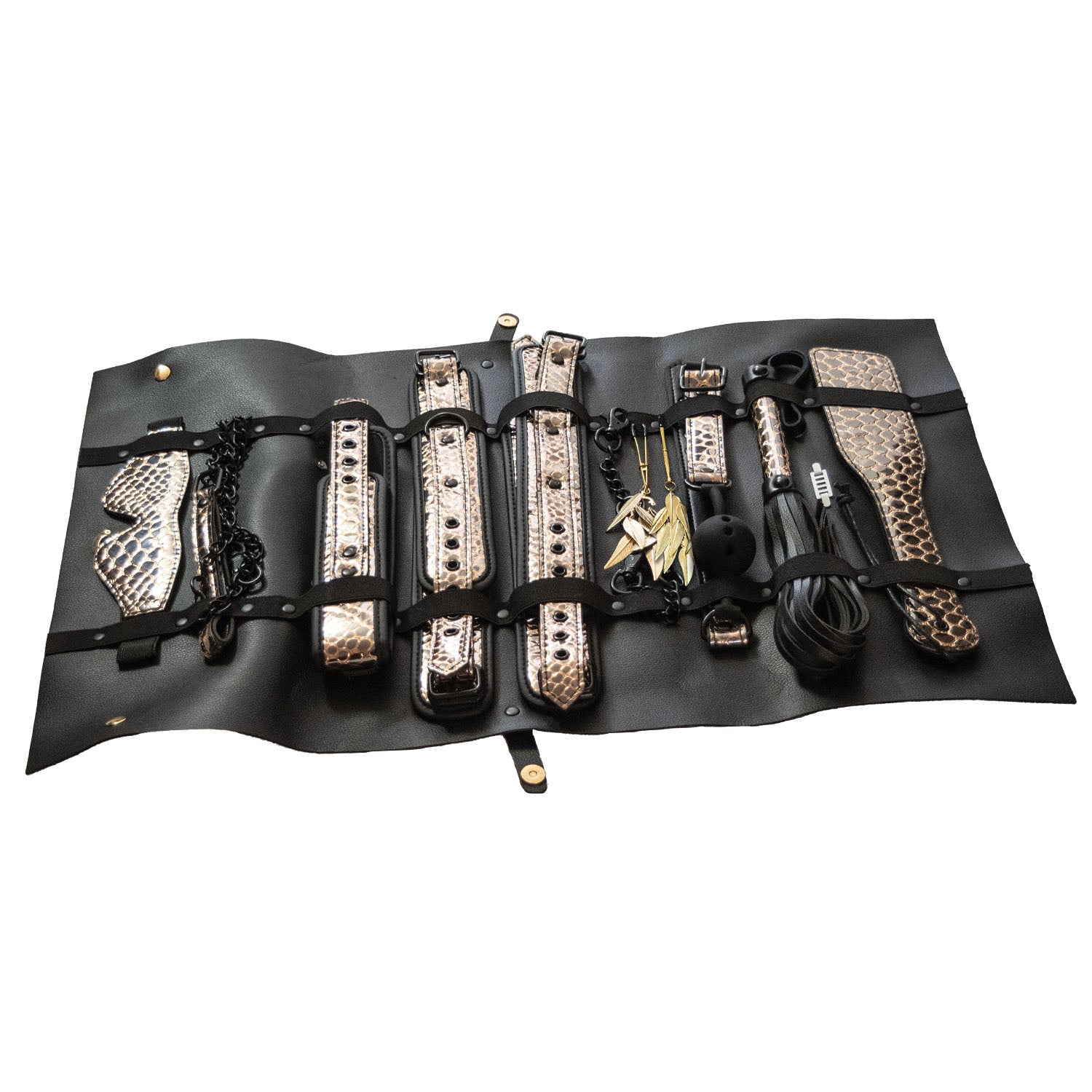 Nasstoys Traveler 10 Piece Restraint and Bondage Play Kit - Multi