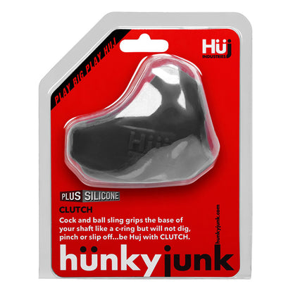 Hunkyjunk Clutch Cock Ball Sling - Black - Super-Stretchy Design