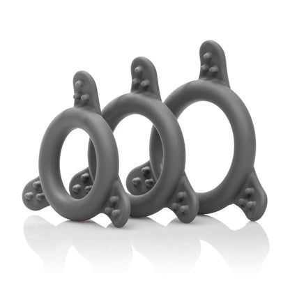 CalExotics Pro Series Silicone Ring Set – Gray – Phthalate Free