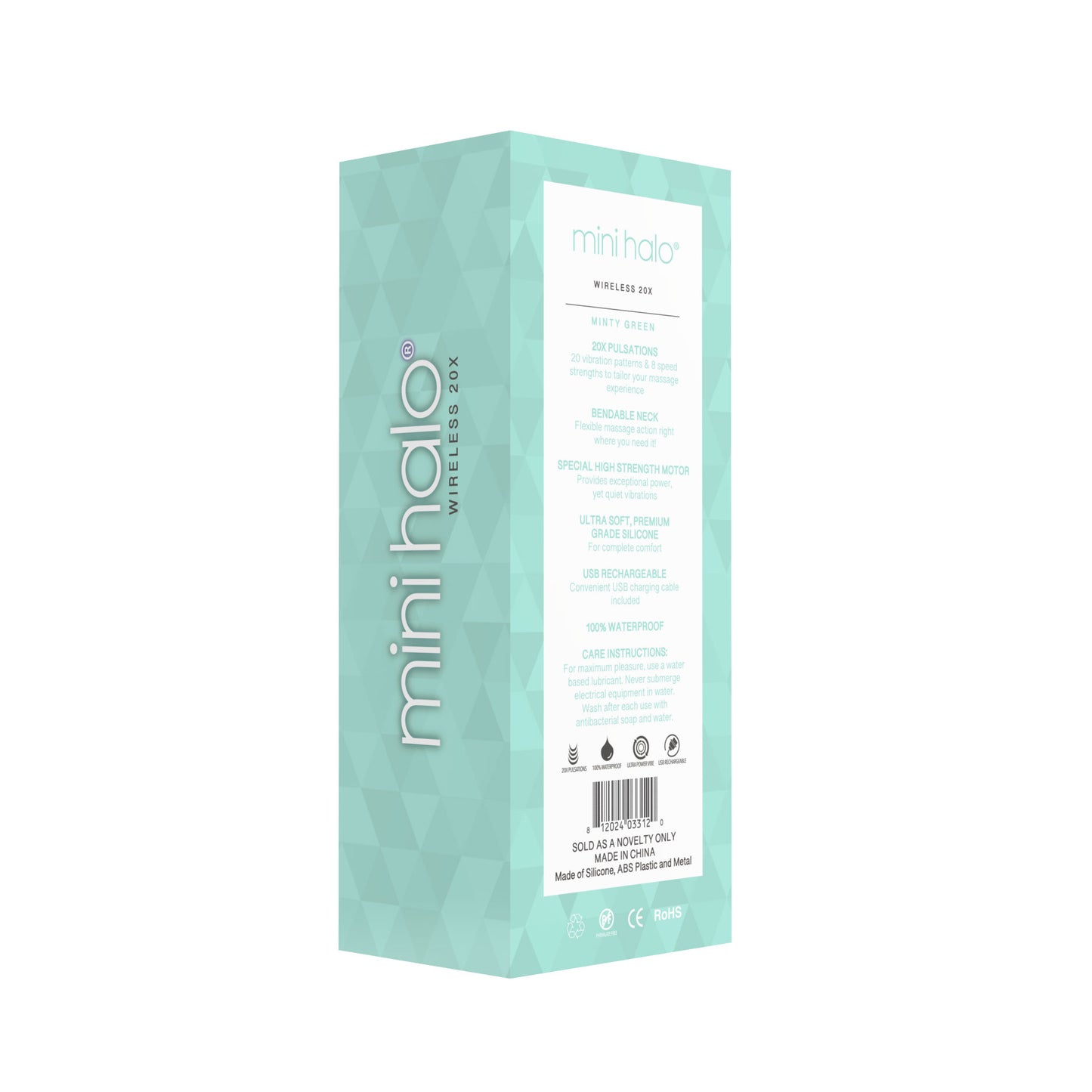 Viben Mini Halo Vibrator – Compact Design with 20 Vibration Patterns – Minty Green