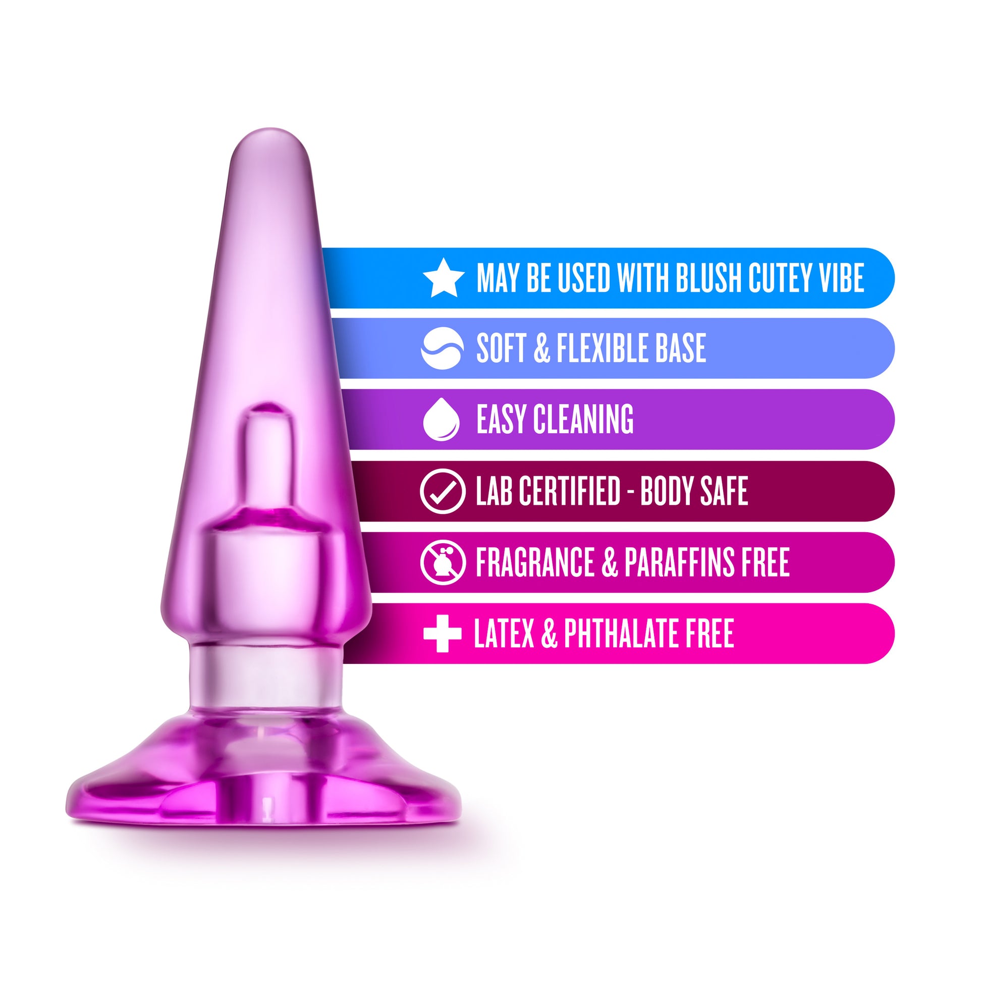 Blush Novelties Basic Anal Plug - 4" Length - Pink