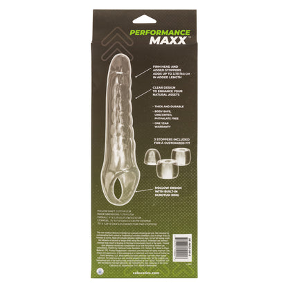 CalExotics Performance Maxx Clear Extension Kit – Clear, 3.75" Head, Body-Safe Material