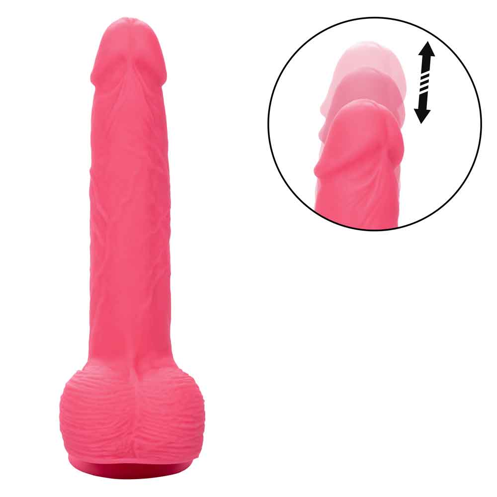 CalExotics Rechargeable Rumbling and Thrusting Silicone Stud - Pink