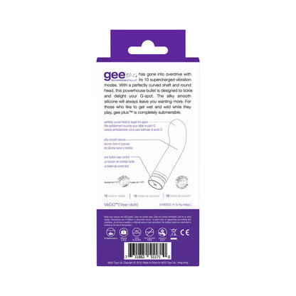 VeDO Gee Plus Rechargeable Mini Vibe - G-Spot Stimulator - Indigo