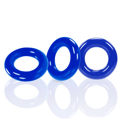 Oxballs Willy Rings 3-Pack Cockrings - Police Blue