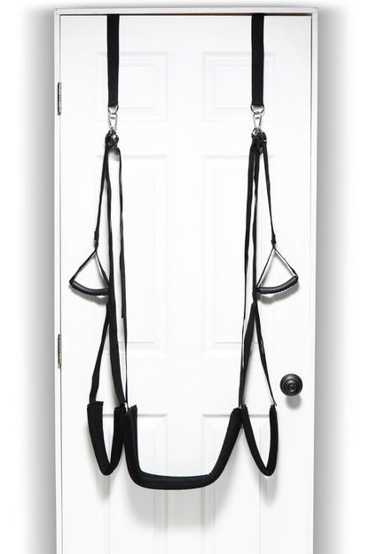 XR Brands Lover's Door Swing - Padded Door Swing for Comfortable Support - Black
