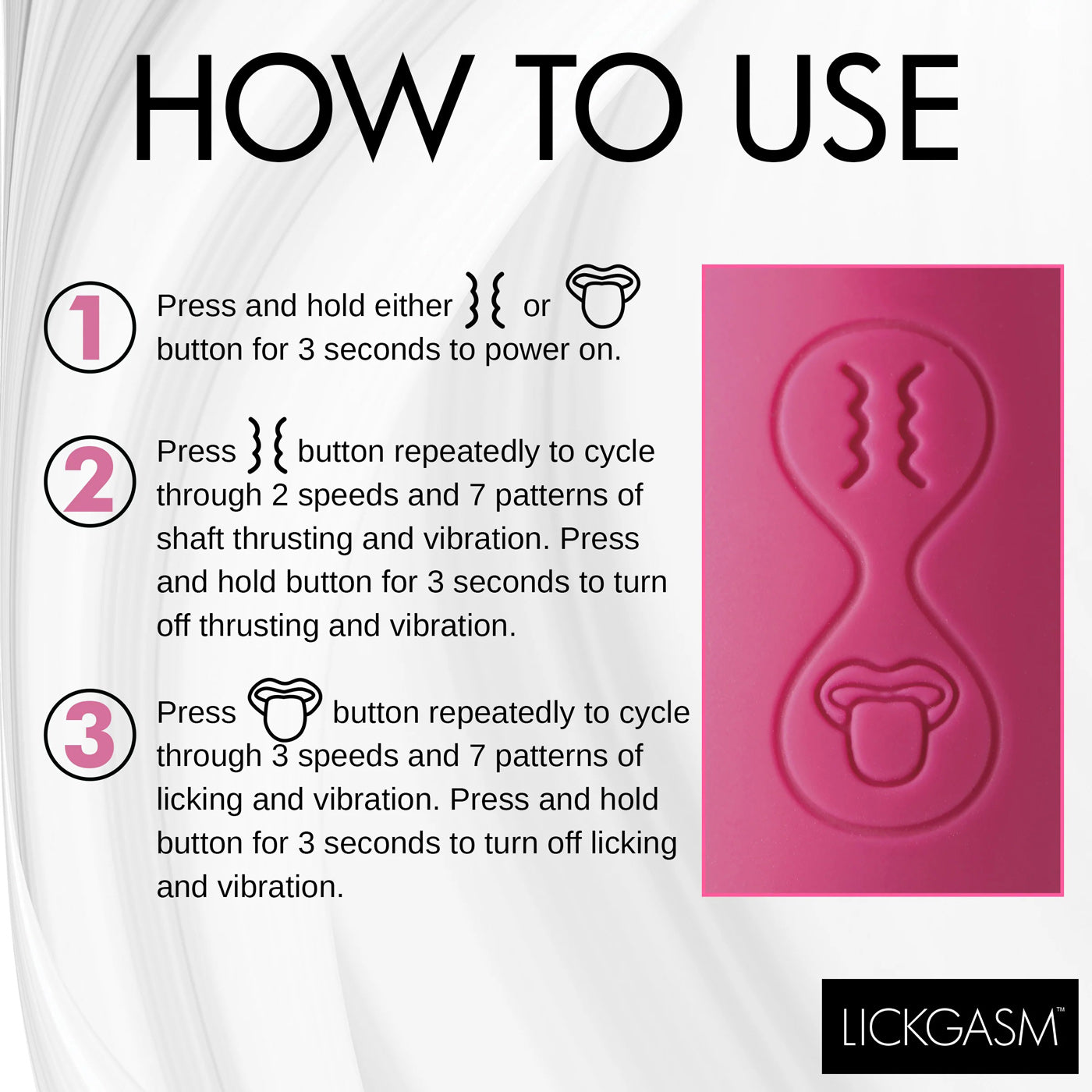 Tease and Please Thrusting and Licking Vibrator – Fuchsia