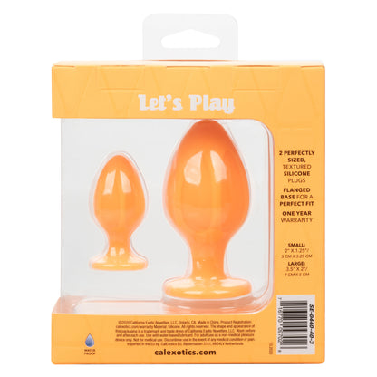 CalExotics Cheeky Anal Plug Set – Waterproof Silicone – Orange