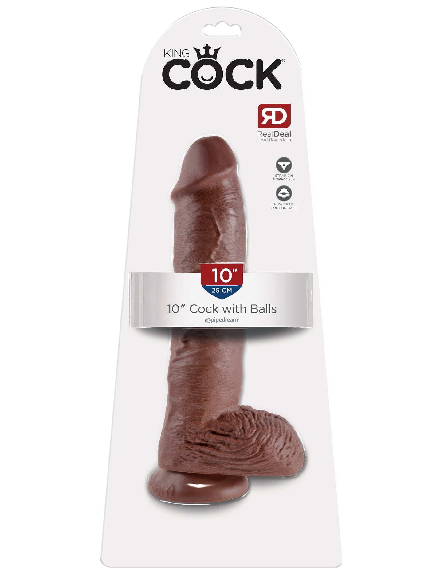 Pipedream King Cock 10-Inch Dildo with Balls – Brown
