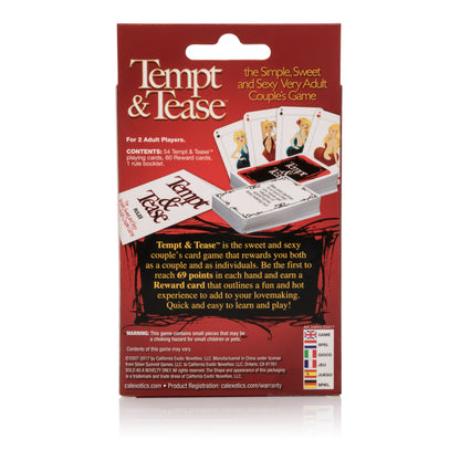 CalExotics Tempt and Tease Game – Adult Couples Card Game