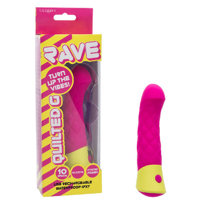 CalExotics Rave Quilted G Massager – Pink – 10-Speed, Waterproof