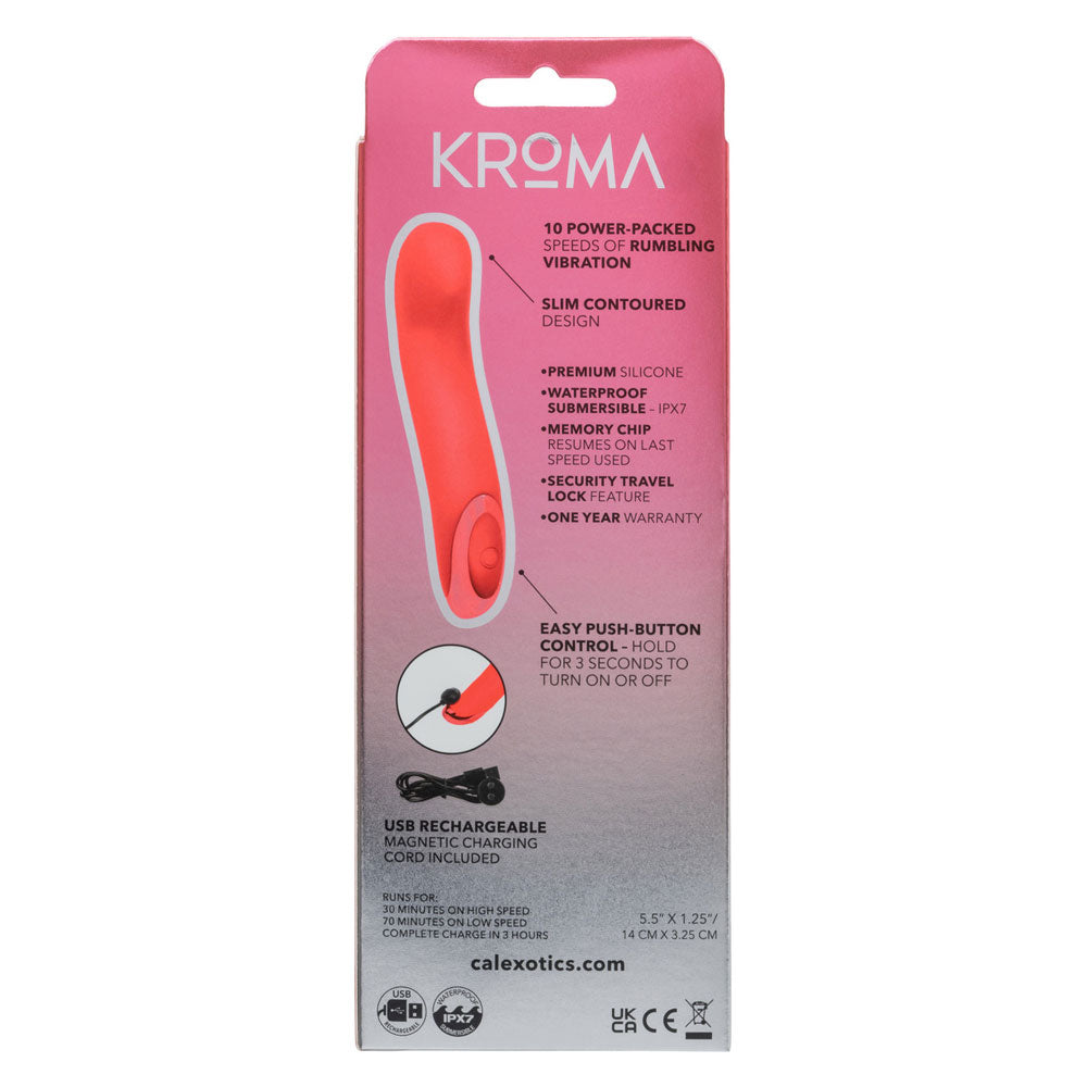 CalExotics Kroma Turbo Curve Mini Massager – Orange – Waterproof – 10 Vibration Speeds
