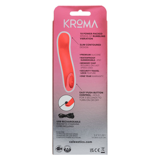 CalExotics Kroma Turbo Curve Mini Massager – Orange – Waterproof – 10 Vibration Speeds