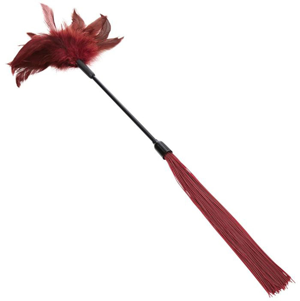 Sportsheets Enchanted Feather Tickler – Burgundy – Dual-Action Teaser