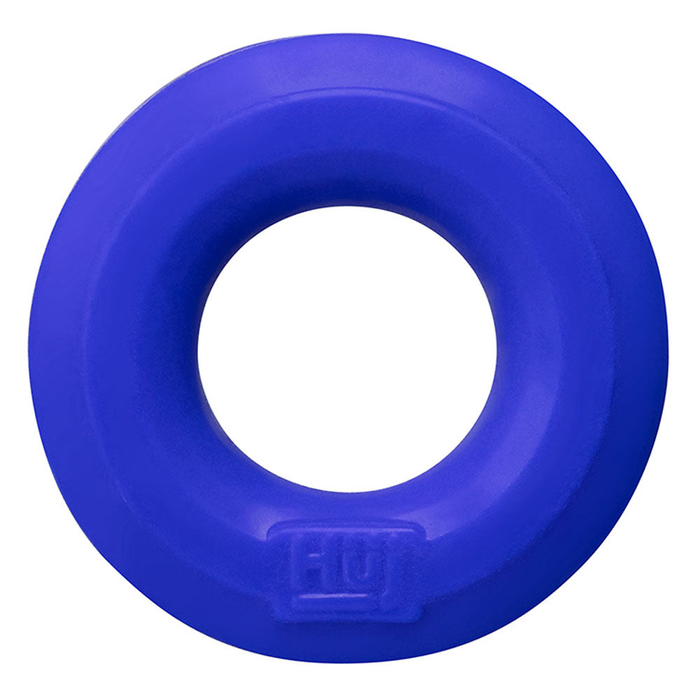 Hunkyjunk C-Ring - Blue - Super-Stretchy Silicone Ring with Lube Channel