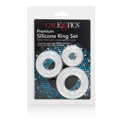 CalExotics Premium Silicone Ring Set – Clear – Ultra-Stretchy and Durable