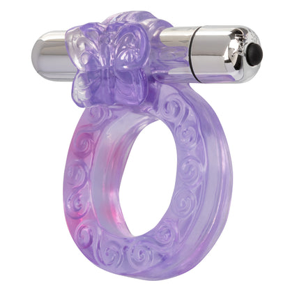 CalExotics Intimate Butterfly Ring – Purple – Multi-Speed Vibrating Enhancer