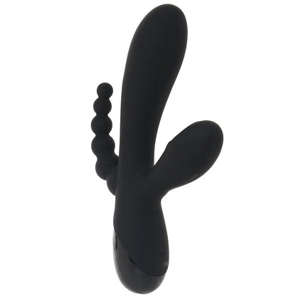 Evolved Novelties Triple Aces Vibrator with Tapping Stimulator and Anal Beads – Black