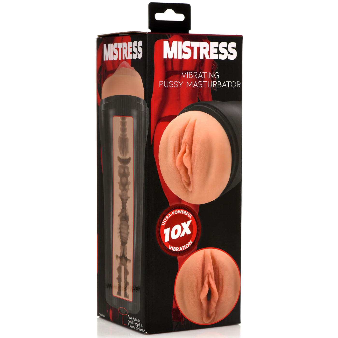 Curve Toys Mistress Vibrating Pussy Masturbator - Medium - Tan